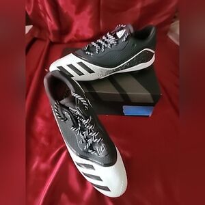 Adidas Baseball Cleats Mens Size 14 Icon V Mid Black White 753001 Three Stripes